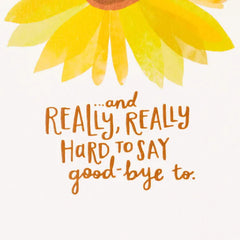 Watercolor Sunflower Goodbye Card