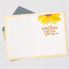 Watercolor Sunflower Goodbye Card