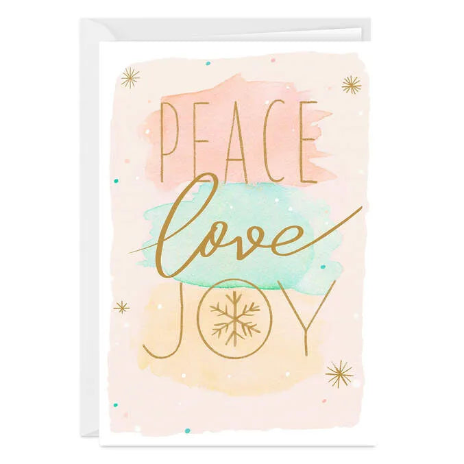 Peace, Love, Joy Custom Holiday Card