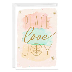 Peace, Love, Joy Custom Holiday Card