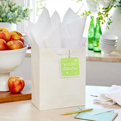 3.2" Welcome Little One Folded Gift Tag