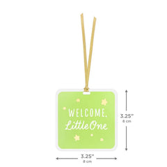 3.2" Welcome Little One Folded Gift Tag