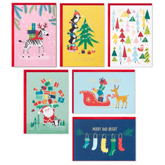 Whimsical Assortment Boxed Christmas Cards, Pack of 24