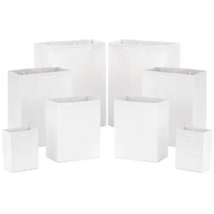 White Assorted Sizes 8-Pack Gift Bags