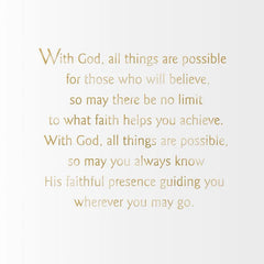 God Is With You Ordination Congratulations Card
