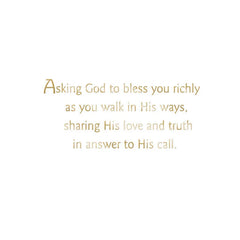 God Is With You Ordination Congratulations Card