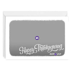 White Frame Horizontal Custom Thanksgiving Card