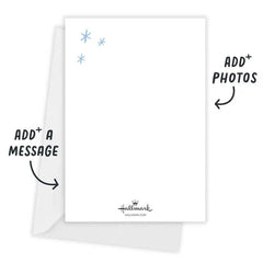 White Frame Flat New Year Photo Card