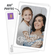 White Frame Custom Thanksgiving Card