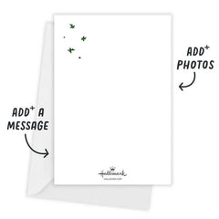 White Frame Merry Flat Christmas Photo Card