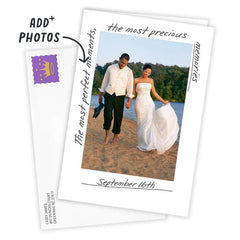 Moments and Memories Vertical White Frame Blank Custom Card