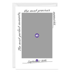 Moments and Memories Vertical White Frame Blank Custom Card
