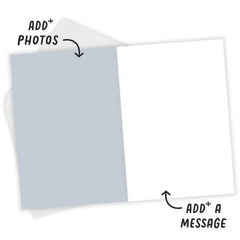 Moments and Memories Vertical White Frame Blank Custom Card