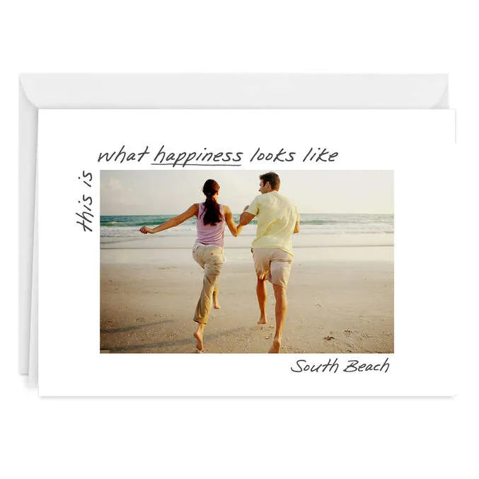 Moments and Memories Horizontal White Frame Blank Custom Card