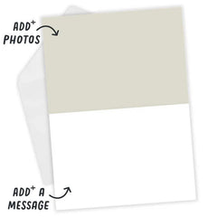 Moments and Memories Horizontal White Frame Blank Custom Card