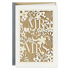 Elegant Lace Mr. and Mrs. Wedding Card