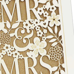 Elegant Lace Mr. and Mrs. Wedding Card