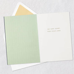 White Magnolias on Gray Sympathy Card