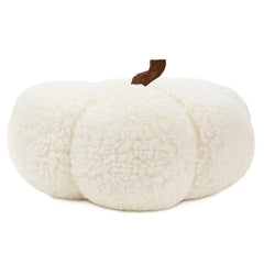 White Plush Fabric Pumpkin Fall Decoration