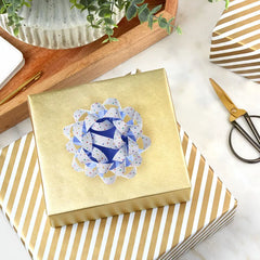 4.6" Colorful Mini Dots on White Gift Bow