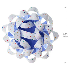 4.6" Colorful Mini Dots on White Gift Bow