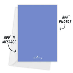 Elegant Blue Calligraphy Flat Wedding Invitation