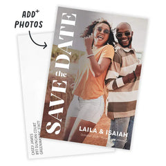 Bold Type Full-Bleed Photo Flat Wedding Save the Date