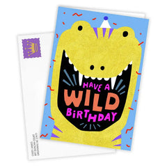 Wild Dino Custom Birthday Card