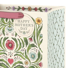13" Symmetrical Floral Large Mother's Day Gift Bag
