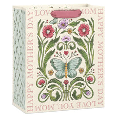 9.6" Illustrated Floral Medium Mother's Day Gift Bag
