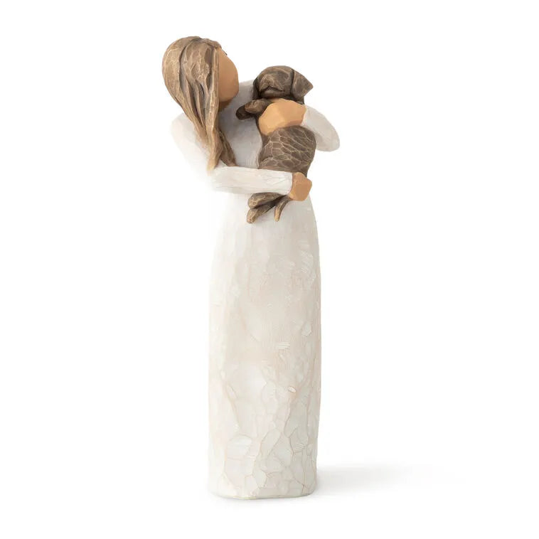 Willow Tree Adorable You Dark Brown Dog Figurine, 7.5"