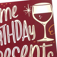 A Toast to You Wine Bottle Birthday Card