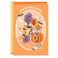 Disney Winnie the Pooh Happy Tricking and Treating Halloween Card for Granddaughter