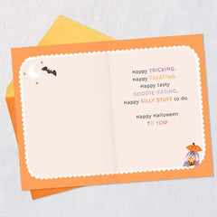 Disney Winnie the Pooh Happy Tricking and Treating Halloween Card for Granddaughter