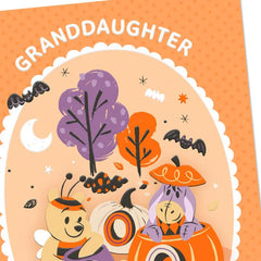 Disney Winnie the Pooh Happy Tricking and Treating Halloween Card for Granddaughter