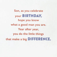 You Make the World a Better Place Birthday Card for Son
