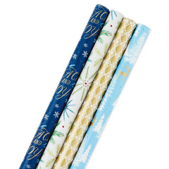 Woodland Charm 4-Pack Holiday Wrapping Paper Assortment, 120 sq. ft.