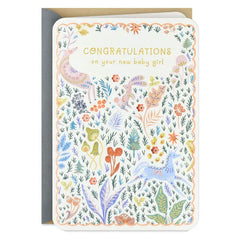 Endless Wonder and Pure Joy New Baby Girl Card