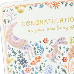 Endless Wonder and Pure Joy New Baby Girl Card