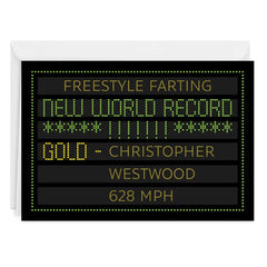World Record Holder Funny Custom Celebration Card