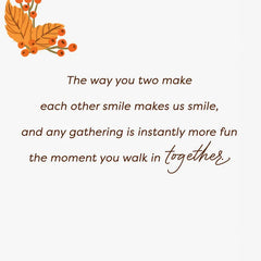 You Two Make Us Smile Thanksgiving Card for Granddaughter and Husband