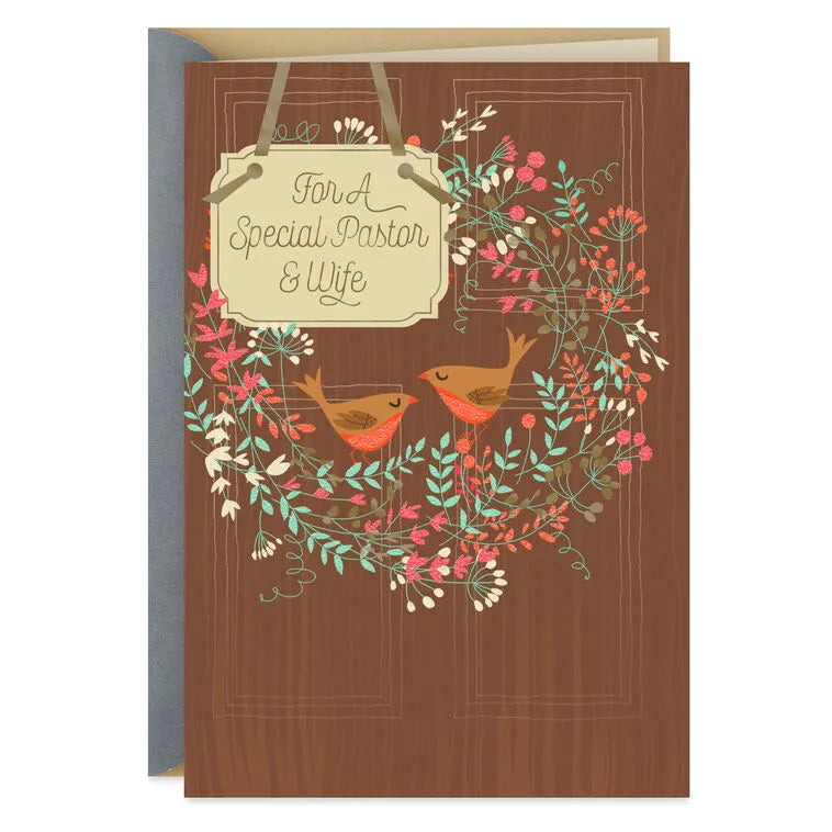 You Touch the Hearts of Others Religious Clergy Appreciation Card for Pastor and Wife