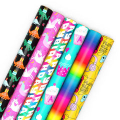 Yay Day 6-Pack Wrapping Paper Assortment, 180 sq. ft.