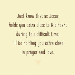 Caring Thoughts and Loving Prayers Religious Sympathy Card