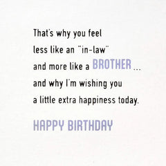 You Bring Something Extra Birthday Card for Brother-in-Law