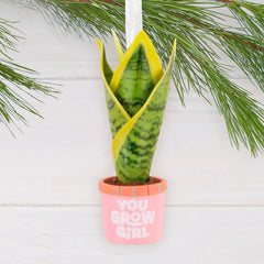 You Grow Girl Houseplant Hallmark Ornament