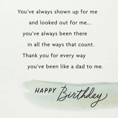 You're Like a Dad to Me Birthday Card for Him