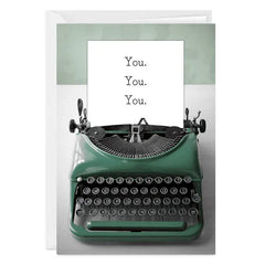 You're On My Mind Typewriter Custom Card