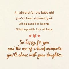 Cuteness Express New Baby Girl Card